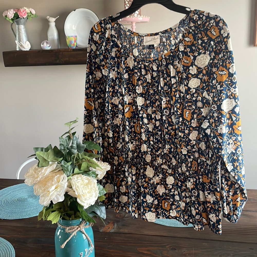 Gathered waist womens top